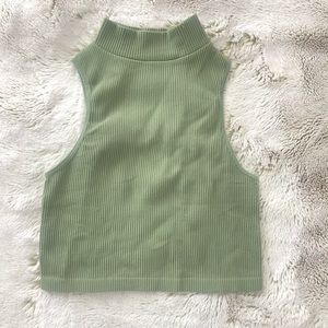 Zara Olive Green Crop Tee
